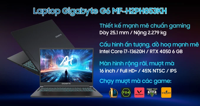 Laptop Gigabyte G6 MF-H2PH853KH