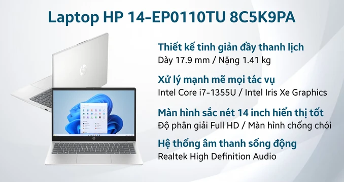 Laptop HP 14-EP0110TU 8C5K9PA