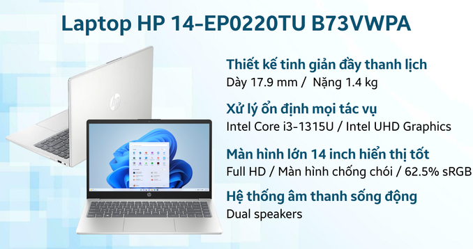 Laptop HP 14-EP0220TU B73VWPA