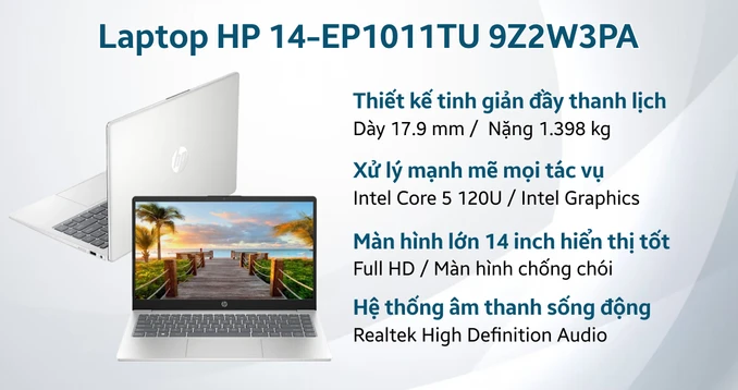 Laptop HP 14-EP1011TU 9Z2W3PA