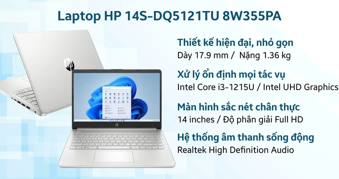 Laptop HP 14S-DQ5121TU 8W355PA