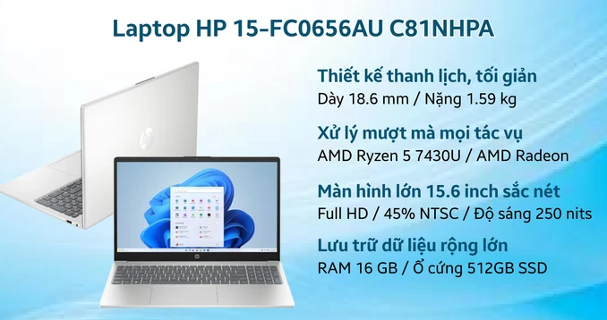 Laptop HP 15-FC0656AU C81NHPA