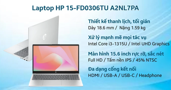 Laptop HP 15-FD0306TU A2NL7PA