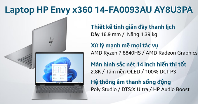 Laptop HP Envy x360 14-FA0093AU AY8U3PA