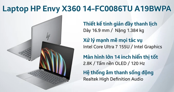 Laptop HP Envy X360 2IN1 14-FC0086TU A19BWPA