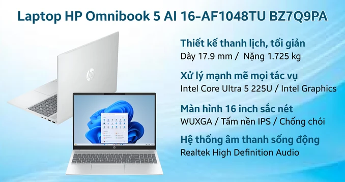 Laptop HP Omnibook 5 AI 16-AF1048TU BZ7Q9PA