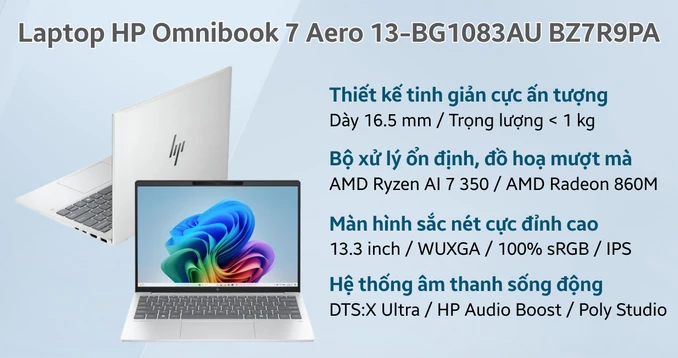 Laptop HP Omnibook 7 Aero 13-BG1083AU BZ7R9PA