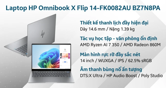 Laptop HP Omnibook X Flip 14-FK0082AU BZ7N8PA