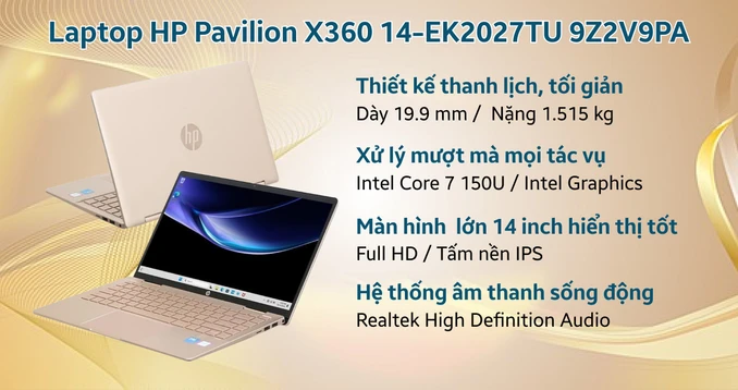 Laptop HP Pavilion X360 14-EK2027TU 9Z2V9PA