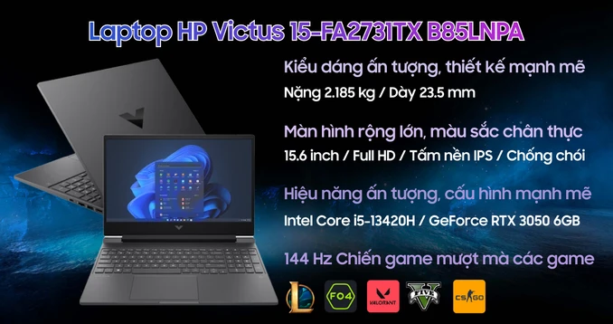 Laptop HP Victus 15-FA2731TX B85LNPA
