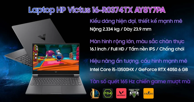 Laptop HP Victus 16-R0374TX AY8Y7PA