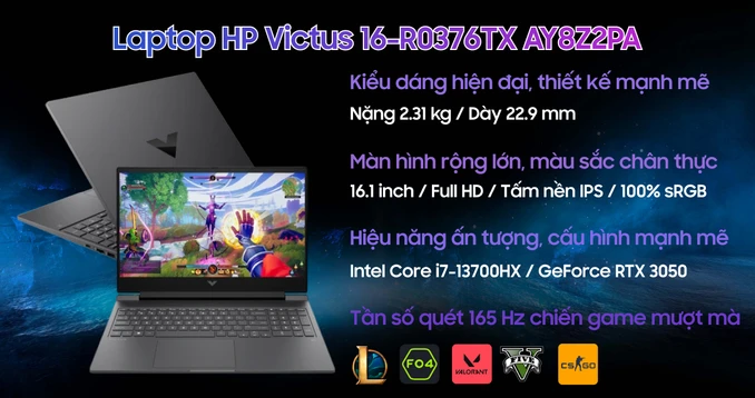 Laptop HP Victus 16-R0376TX AY8Z2PA