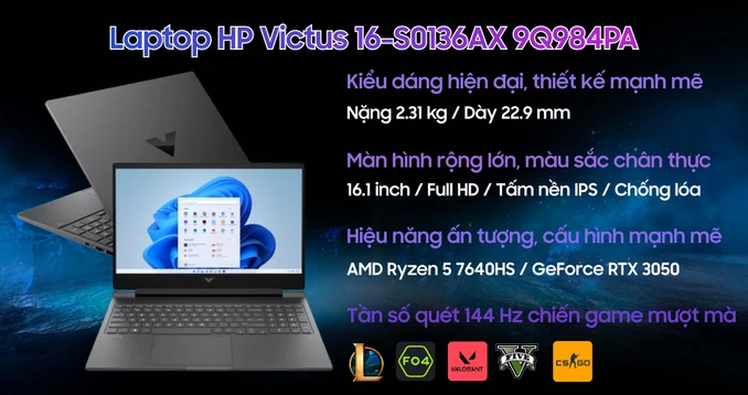 Laptop HP Victus 16-S0136AX 9Q984PA