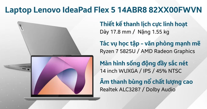 Laptop Lenovo IdeaPad Flex 5 14ABR8 82XX00FWVN