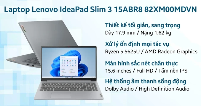 Laptop Lenovo IdeaPad Slim 3 15ABR8 82XM00MDVN