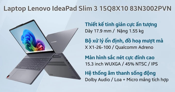 Laptop Lenovo IdeaPad Slim 3 15Q8X10 83N3002PVN
