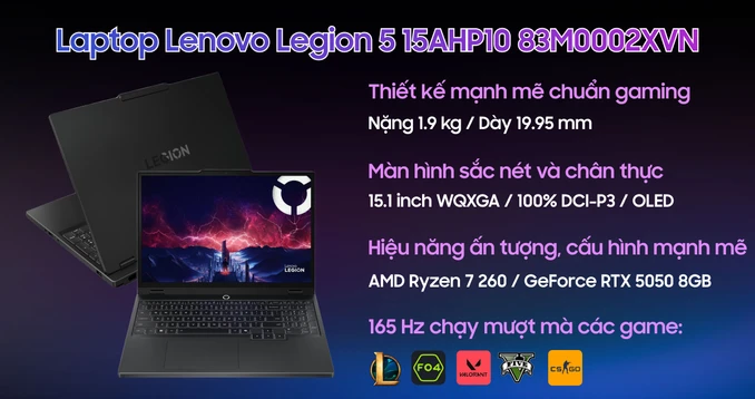 Laptop Lenovo Legion 5 15AHP10 83M0002XVN