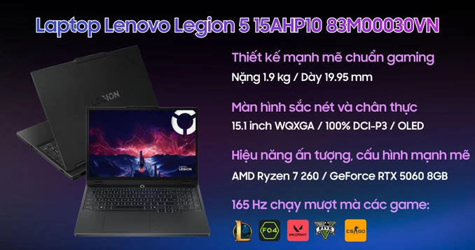 Laptop Lenovo Legion 5 15AHP10 83M00030VN