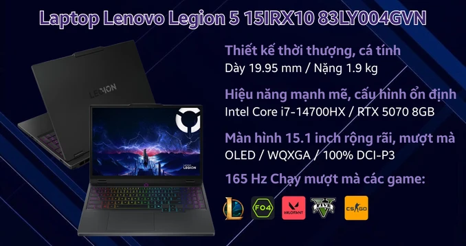 Laptop Lenovo Legion 5 15IRX10 83LY004GVN