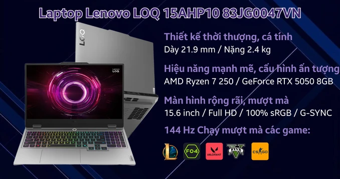 Laptop Lenovo LOQ 15AHP10 83JG0047VN