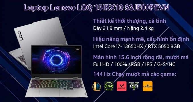 Laptop Lenovo LOQ 15IRX10 83JE00PEVN