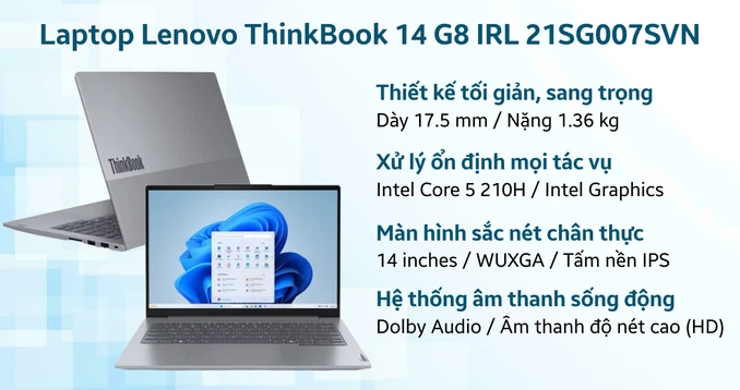 Laptop Lenovo ThinkBook 14 G8 IRL 21SG007SVN