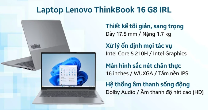 Laptop Lenovo ThinkBook 16 G8 IRL 21SH0097VN