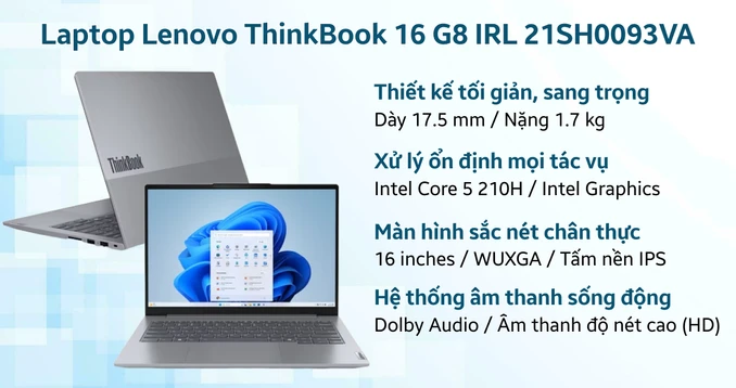 Laptop Lenovo ThinkBook 16 G8 IRL 21SH0093VA