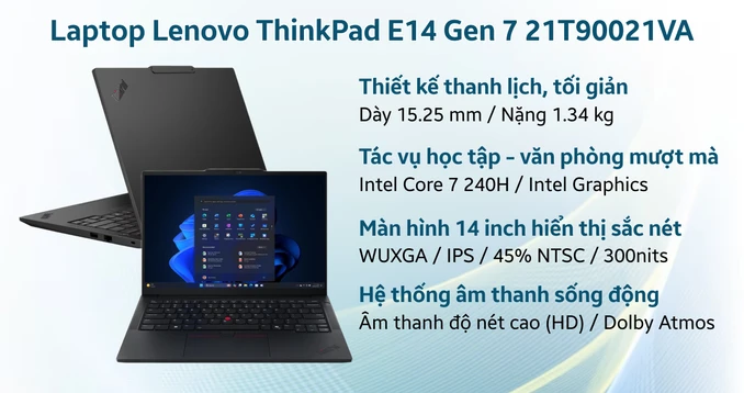 Laptop Lenovo ThinkPad E14 Gen 7 21T90021VA