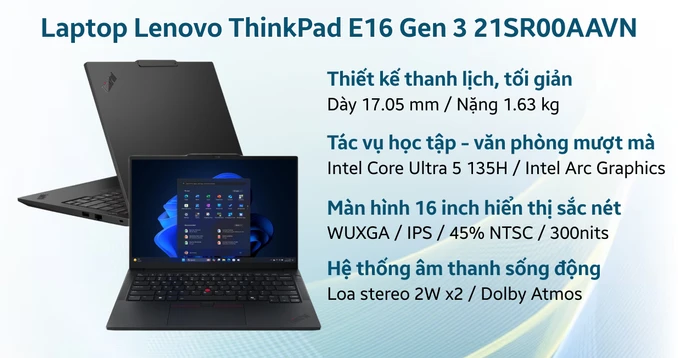 Laptop Lenovo ThinkPad E16 Gen 3 21SR00AAVN - 1