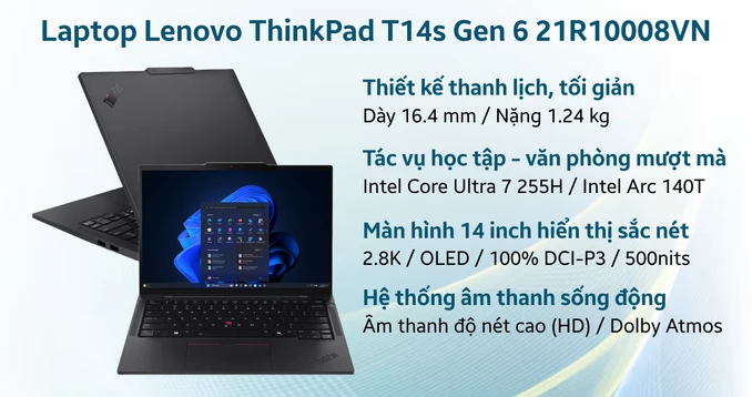 Laptop Lenovo ThinkPad T14s Gen 6 21R10008VN