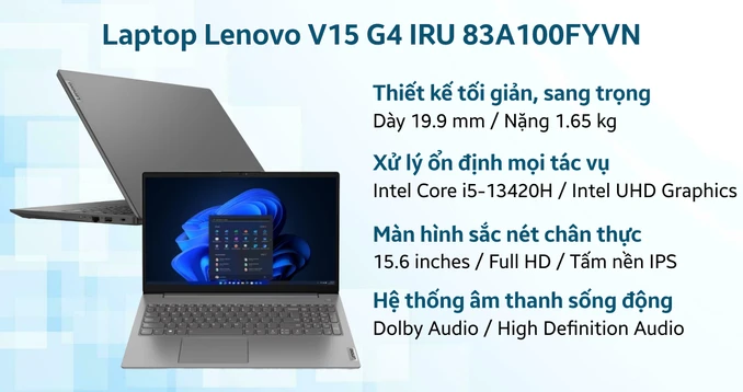 Laptop Lenovo V15 G4 IRU 83A100FYVN