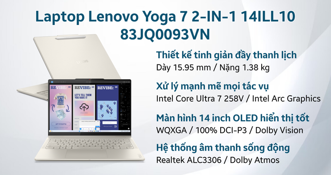 Laptop Lenovo Yoga 7 2-IN-1 14ILL10 83JQ0093VN