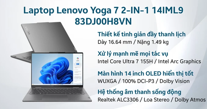 Laptop Lenovo Yoga 7 2-IN-1 14IML9 83DJ00H8VN