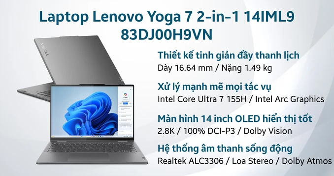 Laptop Lenovo Yoga 7 2-in-1 14IML9 83DJ00H9VN