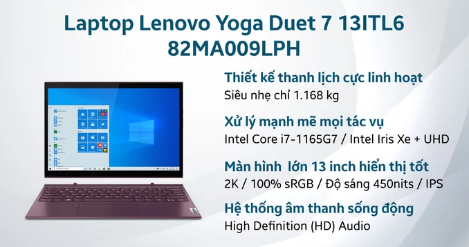 Laptop Lenovo Yoga Duet 7 13ITL6 82MA009LPH