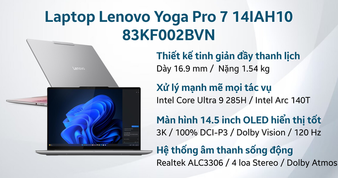 Laptop Lenovo Yoga Pro 7 14IAH10 83KF002BVN