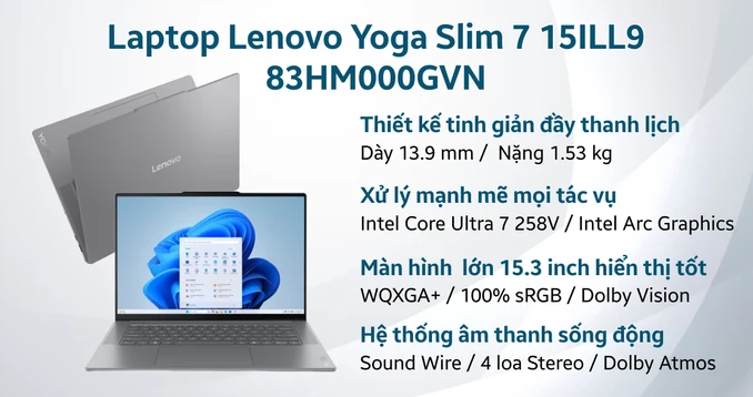 Laptop Lenovo Yoga Slim 7 15ILL9 83HM000GVN