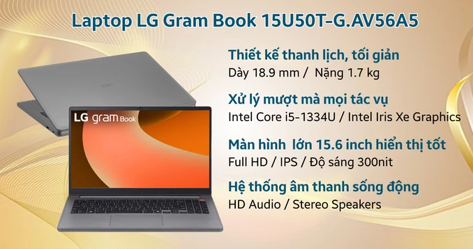 Laptop LG Gram Book 15U50T-G.AV56A5