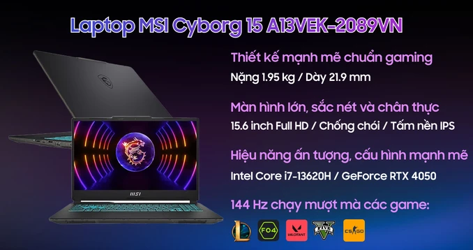 Laptop MSI Cyborg 15 A13VEK-2089VN