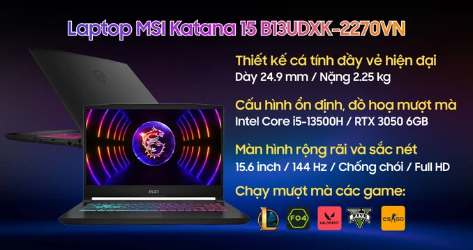 Laptop MSI Katana 15 B13UDXK-2270VN V2