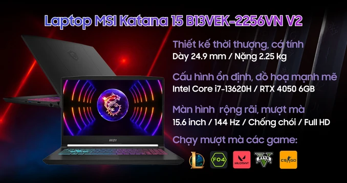 Laptop MSI Katana 15 B13VEK-2256VN V2