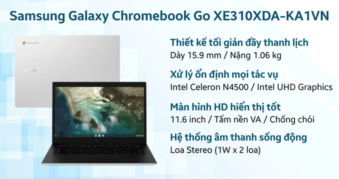 Laptop Samsung Galaxy Chromebook Go XE310XDA-KA1VN