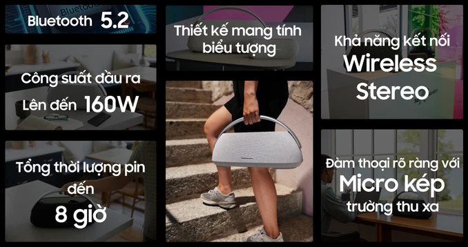 Loa Harman Kardon Go+Play 3 - Chính Hãng - hình ảnh 2