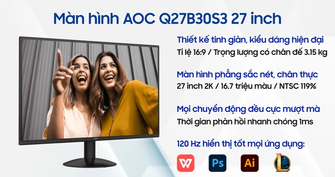 Màn hình AOC Q27B30S3 27 inch