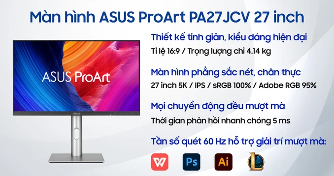 Màn hình ASUS ProArt PA27JCV 27 inch