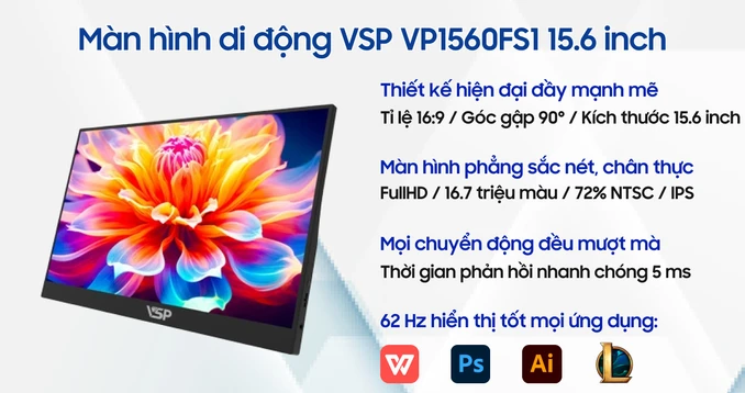 Màn hình di động VSP VP1560FS1 15.6 inch - 1