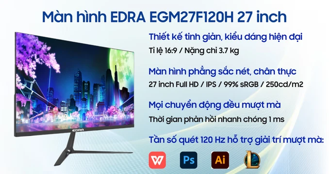 Màn hình EDRA EGM27F120H 27 inch