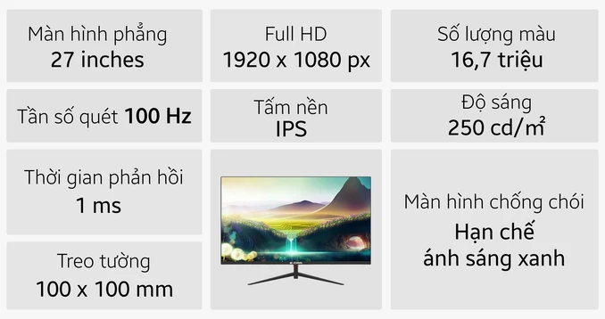 Màn hình Gaming E-DRA EGM27F100 27 inch