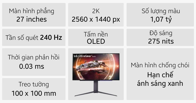 Màn hình Gaming LG OLED 27GS95QE-B 27 inch